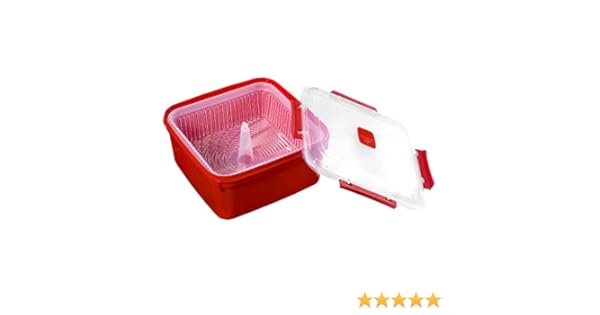 Smart-T-Haus Taper Cocina Vapor con Válvula, Rojo, 2.8 L: Amazon ...