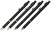 TUL® GL Series Retractable Gel Pens, Mixed Metals, Medium Point, 0.7 mm, Black Barrel, Black Ink, Pack Of 4 Pens