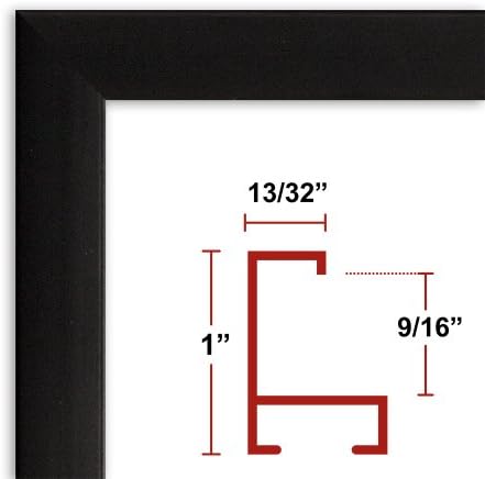 28 x 35 Satin Black Poster Frame - Profile: #93 Custom Size Picture Frame