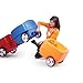 Step2 Push Wagons for Toddlers with Long Handle, Seat Belts and Molded-in Drink Holder - Durable Plastic Lightweight Ride-On Car Toys - Kids Choo Choo Train and Trailer Combo with Storage