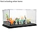 Nokere 3 Steps Display Case/Box Dustproof Showcase for Blocks Acrylic Plastic Display Assembly Transparent Clear Black Base Box for Kids 10.04X6.10X5.43 in