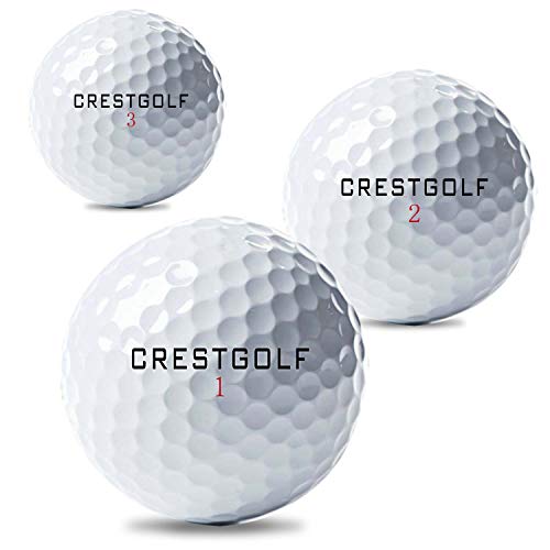 Crestgolf Professional Maximum Distance 3Piece Golf Ball 3 Count