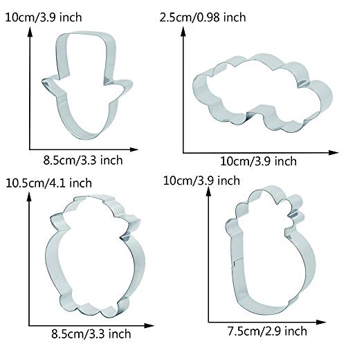 image for MSDADA 8 Pcs Shamrock St.Patrick's Day Cookie Cutter Set Irish Party S