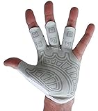 Rowing Gloves & Gym Gloves - Left Hand Smooth Palm - Best Comfortable Scull Fingerless Gloves for Men Women