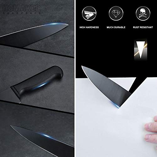 4 Homaker+Kitchen+Knives+Black+Stainless