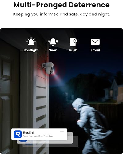 REOLINK 4K Outdoor Security Camera, PTZ Camera for Home Security, Wi-Fi 6 New Technology, Motion Tracking Person/Vehicle/Pet Detection, 3X Optical Zoom, Motion Spotlight, Local Storage, E1 Outdoor Pro