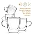 Kitchables Double Wall Glass Coffee Mugs Set of 4, 5oz - Insulated Clear Coffee Mug for Cappuccino, Latte, Tea, Espresso - Demitasse, Latte cup - Tazas Para Cafe