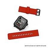 Apple Watch Case Silicone Band (24mm) by Catalyst - 42mm Apple iWatch Series 3, 2 & 1 and The 44mm Series 4[Stainless Steel Buckle, Soft Yet Resistant iWatch Wristbands/Strap], Red Hot