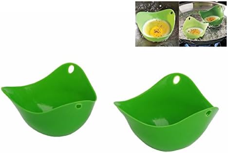 OPPOHERE Silicone Egg Poacher Egg Boiler Cookware,Random color 2PCS