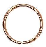 20g Rose Gold Color Seamless Ring-Nose Hoop-Tragus-Cartilage Earring-No Tools Needed