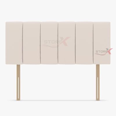 STOREX Plush Fabric Padded Lined Headboard For Devan Bed 2ft6in-6ft