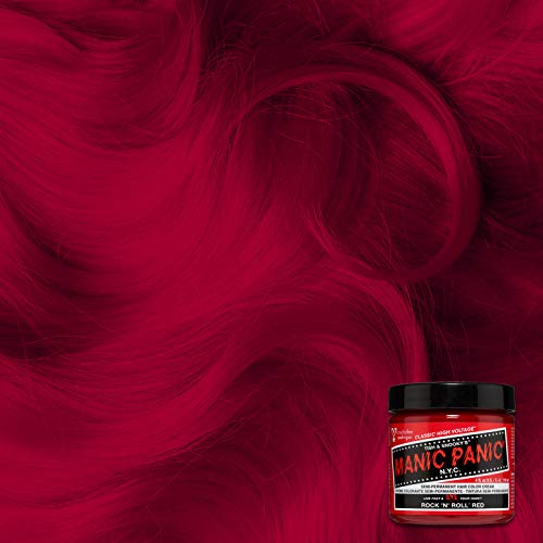 MANIC PANIC Classic Rock N Roll Red Semi Permanent Hair Color - Warm Medium Red Hair Dye for Women & Men That Lasts 4-6 Weeks - Vegan, Ammonia & Cruelty-Free - Create & Mix Custom Shades (4oz)