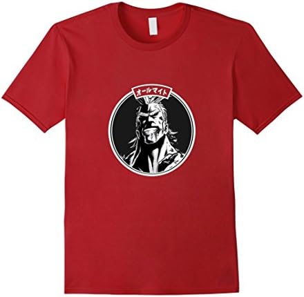 Mens All Might T shirt XL Cranberry