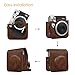 Fintie Protective Case Compatible with Fujifilm Instax Mini 90 Neo Classic Instant Film Camera - Premium Vegan Leather Bag Cover with Removable Strap, Vintage Brown