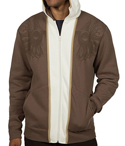 JINX Diablo III Men's Tyrael Premium Zip-Up Hoodie (Brown, Large)