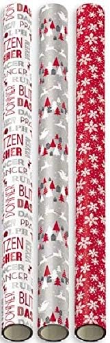 Christmas Wrapping paper. The Rudolf & Snowflake wrapping paper packs