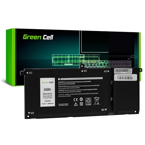Green Cell Akku H5CKD TXD03 für Dell Inspiron 13 7306 Silver 14 5400 5401 5406 5408 7300 7405 15 5501 5502 5508 5509 7506 Latitude 3410 Laptop (3600mAh 15.2V Schwarz)