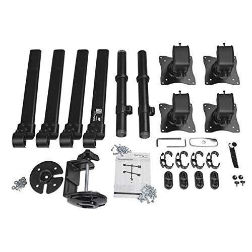 Desk Mount Quad Monitor Arm Ergonomic VESA 4 Monitor