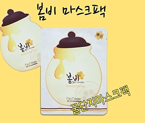 Papa Recipe Bombee Honey Mask Sheet 0.88 Ounce x 10pcs Set