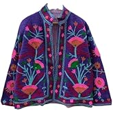 Boho Summer Cotton Suzani Short Soft Jacket – Festival Coat – Tribal Embroidered Outerwear | Spring Travel Coat | Winter wear | Gift For Her