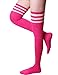 Haslra Women's Over the Knee High Socks,TRIPLE ST. MIX4-3pair,M (Shoe size 5-9)