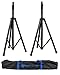 Rockville RVSS3 Pair Tripod Push Button DJ PA Speaker Stands+Air Lowering System