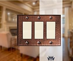 Monarch Pure Copper Hammered Triple Rocker Wall