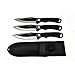 Perfect Point RC-179 Throwing Knife Set with Three Knives - Black/Silver