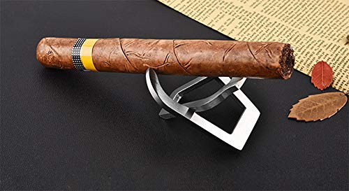 AoLaCo Golden Stainless Steel Portable Pipe Stand Holder,Tobacco Cigar Pipe Stand Rack,Smoking Accessories,1Pc