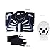 Comtervi Fortnite Skull Trooper Costume Halloween Kids Zentai Bodysuit Cosplay Best Gift for Child Dress up (M)