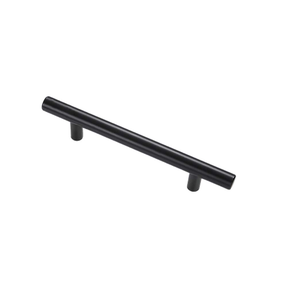 MACHSWON Cabinet Pull 1 Pack, for Cupboard, Wardrobe, Wine Cabinet, Locker, Drawer, Wooden Case, Aluminum Kitchen Door Handle T Bar Handle, Pull Handle 400mm Length (Hole Centers 256mm), Black
