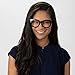 Peepers by PeeperSpecs Women's Blue Light Blocking Reading Glasses & No Correction Eyewear-Center Stage Oversized, Black-Original Lens, 52 mm + 1
