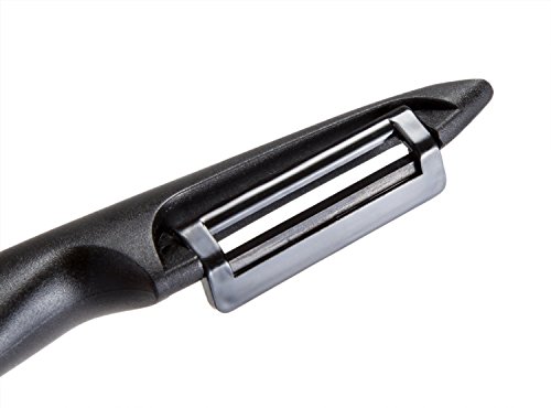 Best Vegetable Peeler: Ceramic Vegetable Peeler by Cestari Kitchen - Pro Peeler with Razor Sharp Ceramic Blade, Ergonomic Handle - Black