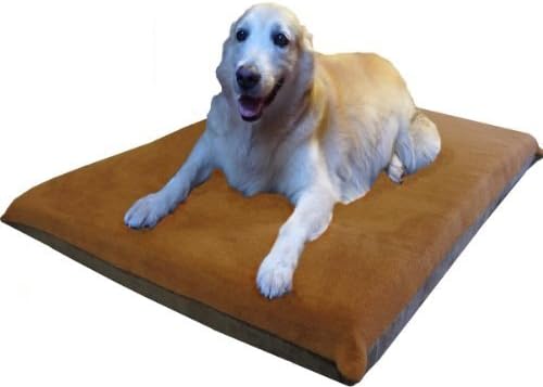 54X47"X4" Sudan Brown Jumbo Orthopedic Memory Foam Pet Bed Mattress Pad for Large dog with 2 external covers + Waterproof Internal cover