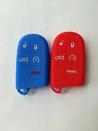 TCKEY Silicone Rubber Protective Fob Skin Key Case Cover Jacket Protector Sleeve Fob for 2011-2014 CHRYSLER 300 DODGE Charger Journey Smart Remote Key Case Gift
