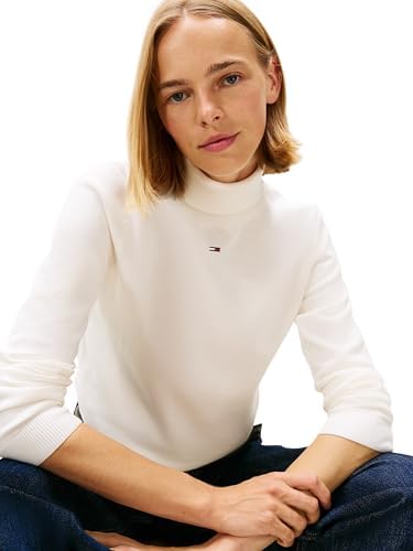 Damen Tjw Essential Trtlnk Sweater Dw0dw21672 Pullover, White (Ancient White), M EU