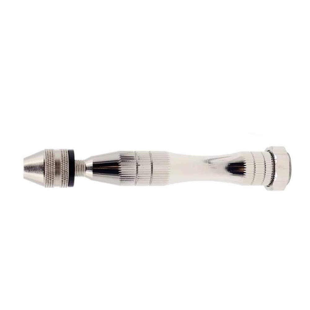 ANCLLO Hand Pin Vise with 10 Pcs Drill Bits, Precision Hand Drill Rotary Tool with Mini Twist Drill Bits Set for Resin Casting Molds, Jewelry Wood Plastic Making