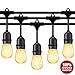 Outdoor String Lights Led 48 Ft,Waterproof Commercial Grade Heavy Duty Connectable Edison String Light with 15 Vintage Bulbs and 1 Spare Bulb UL listed,String Lighting for Patio Garden Wedding Party