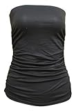 Crazy Girls Women's Ruched Bandeau Boob Tube Crop Bra Top