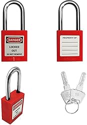 SAFBY 10 Keyed Different Lockout Tagout Locks with