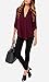 DEARCASE Women's Plus Size V-Neck Cuffed Sleeve Blouse Shirts Tops