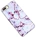 A-Focus Case for iPhone 8 Plus Case, iPhone 7 Plus Case Marble, IMD Stone Anti Scratch Anti Finger Slim Fit Flexible Silicone Case for iPhone 7 Plus 8 Plus 5.5 inch Matte Purple