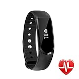 Fitness Tracker, LETSCOM Heart Rate Monitor Activity Tracker Pedometer Watch Step/Sleep/Calorie Counter Smart Watch Bluetooth 4.0 Waterproof IP67 Wireless Wristband Sports Bracelet for Android IOS