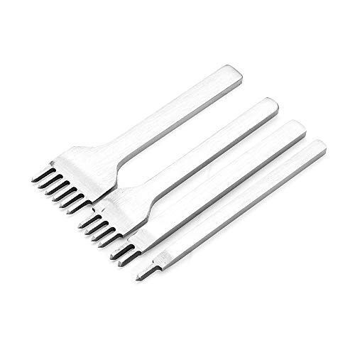 NXKang Leather Craft Tools Punch Kit Stitching Carving Working Sewing Saddle Groover for Adults Kids Sewing kit Travel - Thumbnail 3