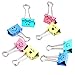 GAIORD 72 Pack Medium Paper Clips (1 inch/25mm), Smiling Face Binder Clips, Assorted Colors (1 inch)
