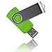 Enfain 32GB x 10 PCS Green Flash Drive USB 2.0 Memory Stick Swivel Pen Drives for Data Storage and Distribution in Environment-Friendly Businesses