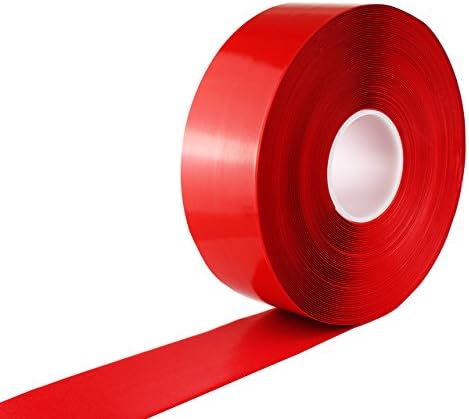 PermaStripe Red Smooth Floor Tape -Thickness 39mils, 2-Inch x 98 Foot Roll