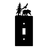 Eagle & Bear Light Switch Covers Wall Plate, Metal
