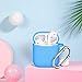 AirPods Case Cover with Keychain, Full Protective Silicone AirPods Accessories Skin Cover for Women Girl with Apple AirPods Wireless Charging Case,Front LED Visible-Light Bluethumb 1