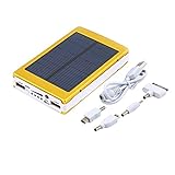 Gold 80000mAh Dual USB Portable Solar Battery Charger Power Bank For Cell Phone